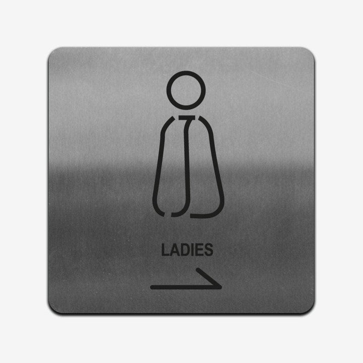 Bathroom Signs Ladies Toilet Sign — Stainless Steel