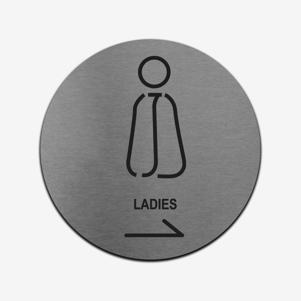 Bathroom Signs Ladies Toilet Sign — Stainless Steel