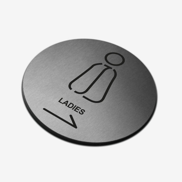 Bathroom Signs Ladies Toilet Sign — Stainless Steel