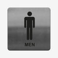Bathroom Signs Men Toilet Sign — Stainless Steel - Photo #1