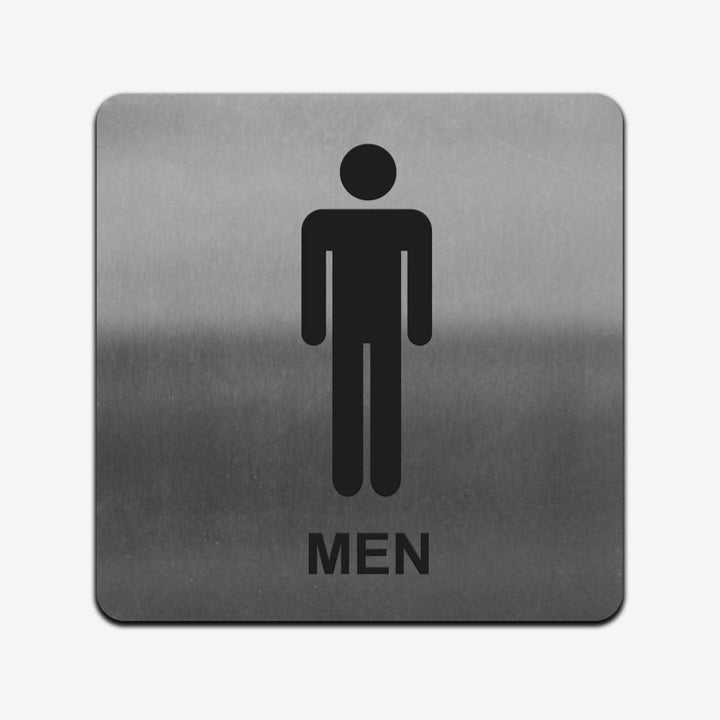Bathroom Signs Men Toilet Sign — Stainless Steel