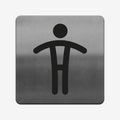 Bathroom Signs Man Restroom Sign - Stainless Steel - Photo #1