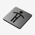 Bathroom Signs Man Restroom Sign - Stainless Steel - Photo #2