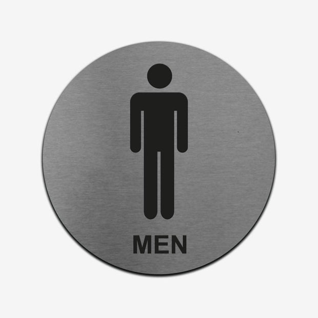 Bathroom Signs Men Toilet Sign — Stainless Steel