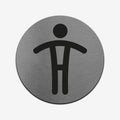 Bathroom Signs Man Restroom Sign - Stainless Steel - Photo #3