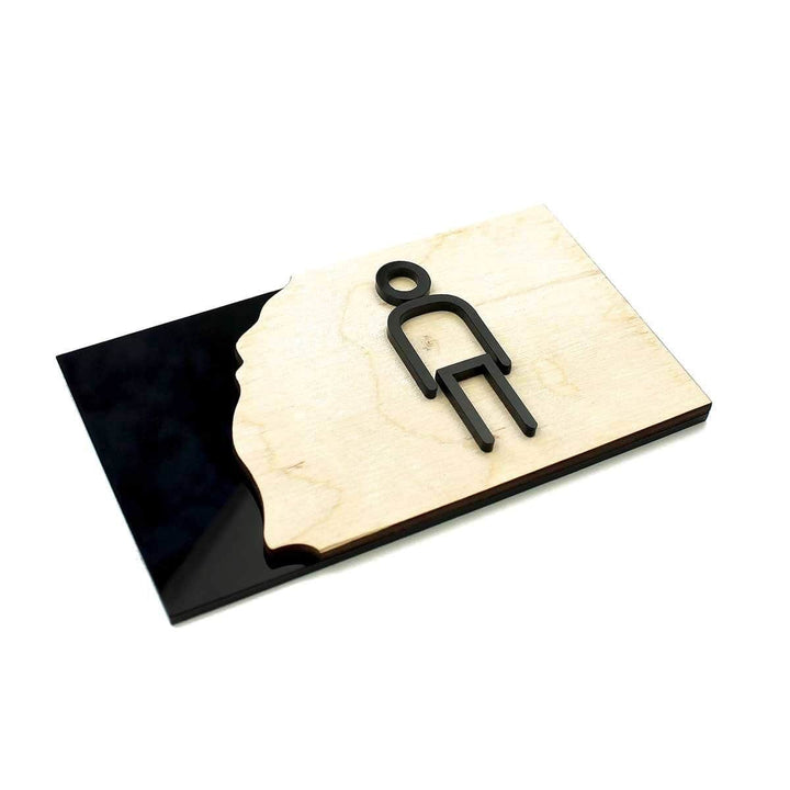 Bathroom Signs Men Restroom Sign - "Sherwood" Design