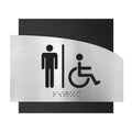 Bathroom Signs Men & Wheelchair Bathroom Sign - "Wave" Design - Photo #3