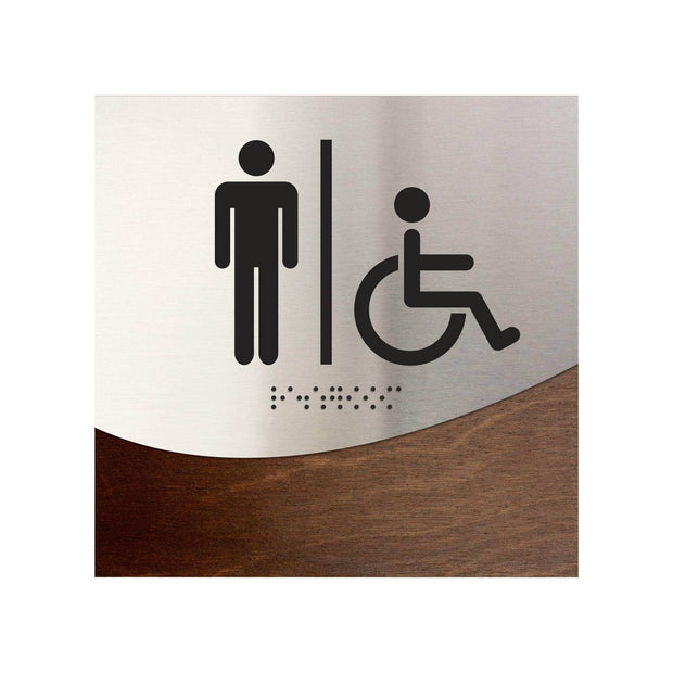 Bathroom Signs Men & Wheelchair Bathroom Sign - "Jure" Design