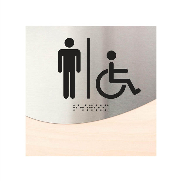 Bathroom Signs Men & Wheelchair Bathroom Sign - "Jure" Design