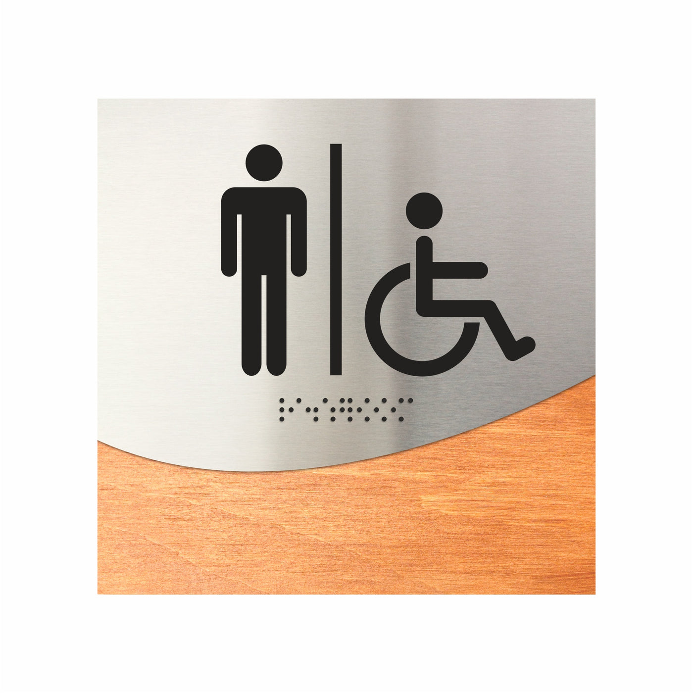 Men & Wheelchair Bathroom Sign - "Jure" Design