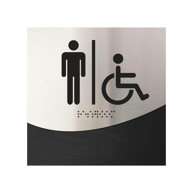 Bathroom Signs Men & Wheelchair Bathroom Sign - "Jure" Design