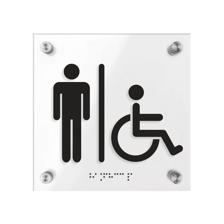 Bathroom Signs Men & Wheelchair ADA Restroom Sign - "Classic" Design