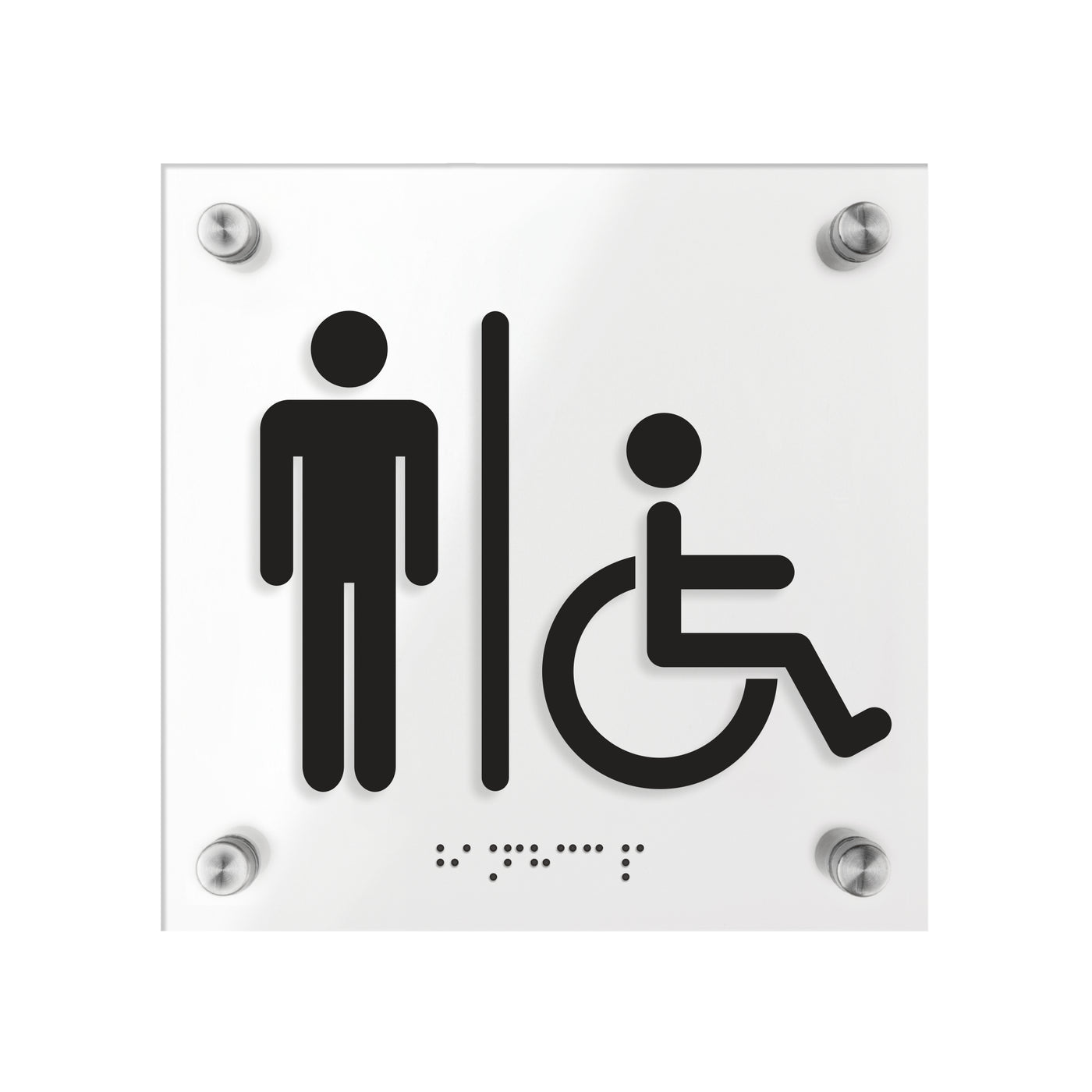 Men & Wheelchair Restroom ADA Sign "Classic" Design
