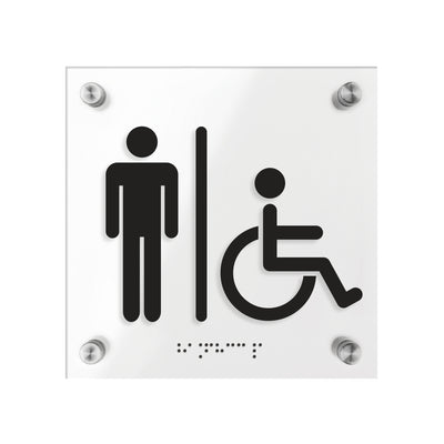 Men & Wheelchair ADA Restroom Sign - 