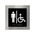 Bathroom Signs Men & Wheelchair Restroom Sign - "Modern" Design - Photo #1