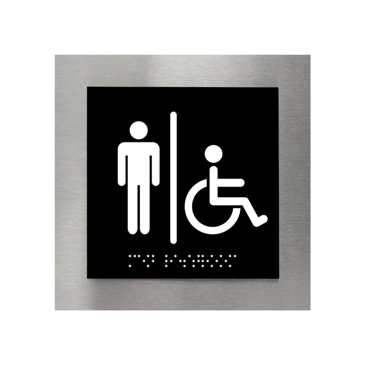 Bathroom Signs Men & Wheelchair Restroom Sign - "Modern" Design