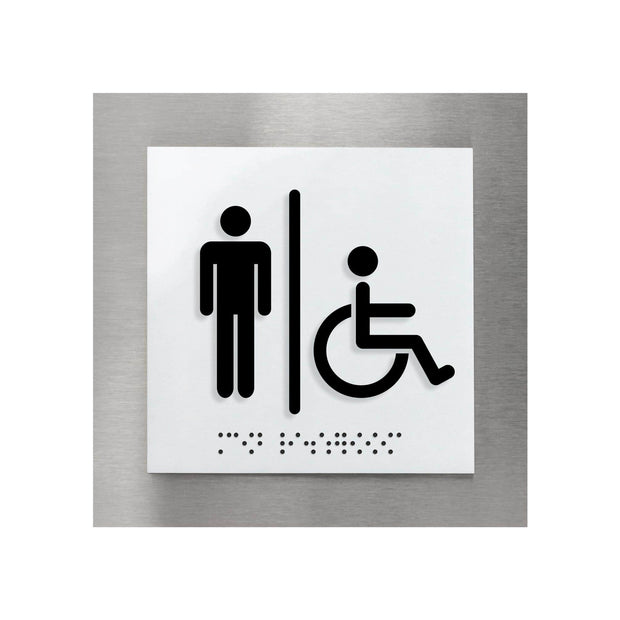 Bathroom Signs Men & Wheelchair Restroom Sign - "Modern" Design