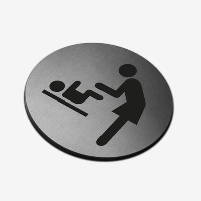 Mother And Child Room - Steel Sign Bathroom Signs circle Bsign