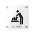 Bathroom Signs Mothers Room & Baby Change Door Sign with Braille - "Classic" Design - Photo #1