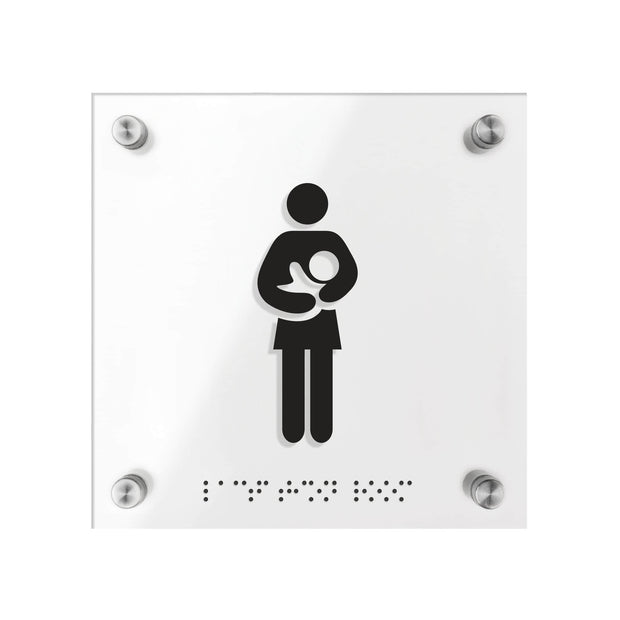 Bathroom Signs Mothers Room & Lactation Room Sign with Braille - "Classic" Design