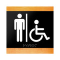 Bathroom Signs Restroom Sign for Men & Wheelchair - "Buro" Design - Photo #2