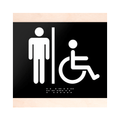 Bathroom Signs Restroom Sign for Men & Wheelchair - "Buro" Design - Photo #4