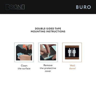 Restroom Sign for Women & Wheelchair "Buro" Design