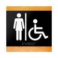 Bathroom Signs Restroom Sign for Women & Wheelchair - "Buro" Design - Photo #2