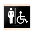 Bathroom Signs Restroom Sign for Women & Wheelchair - "Buro" Design - Photo #4