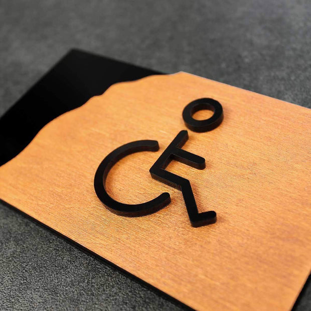 Bathroom Signs Restroom Wheelchairs Sign - "Sherwood" Design