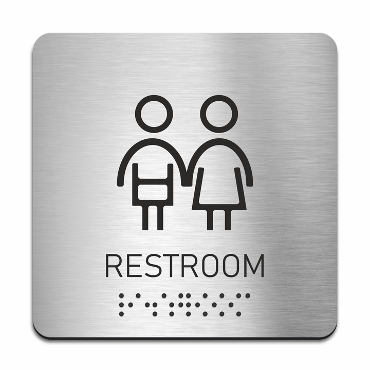 Bathroom Signs Steel ADA Restroom Sign for Children