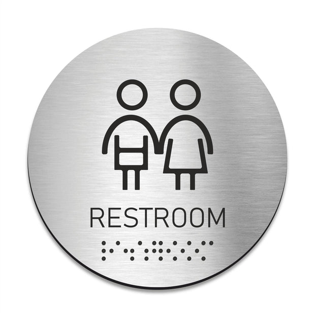 Bathroom Signs Steel ADA Restroom Sign for Children