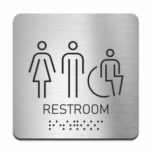 Steel Restroom Signs