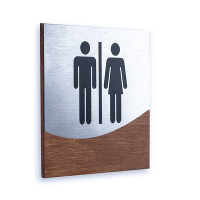 Steel All Gender Bathrooms Signs Bathroom Signs Indian Rosewood Bsign