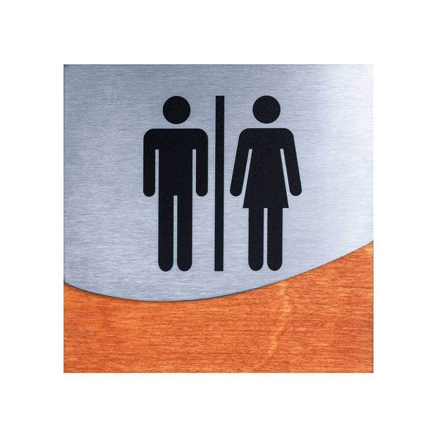 Bathroom Signs Steel All Gender Bathrooms Sign - "Jure" Design