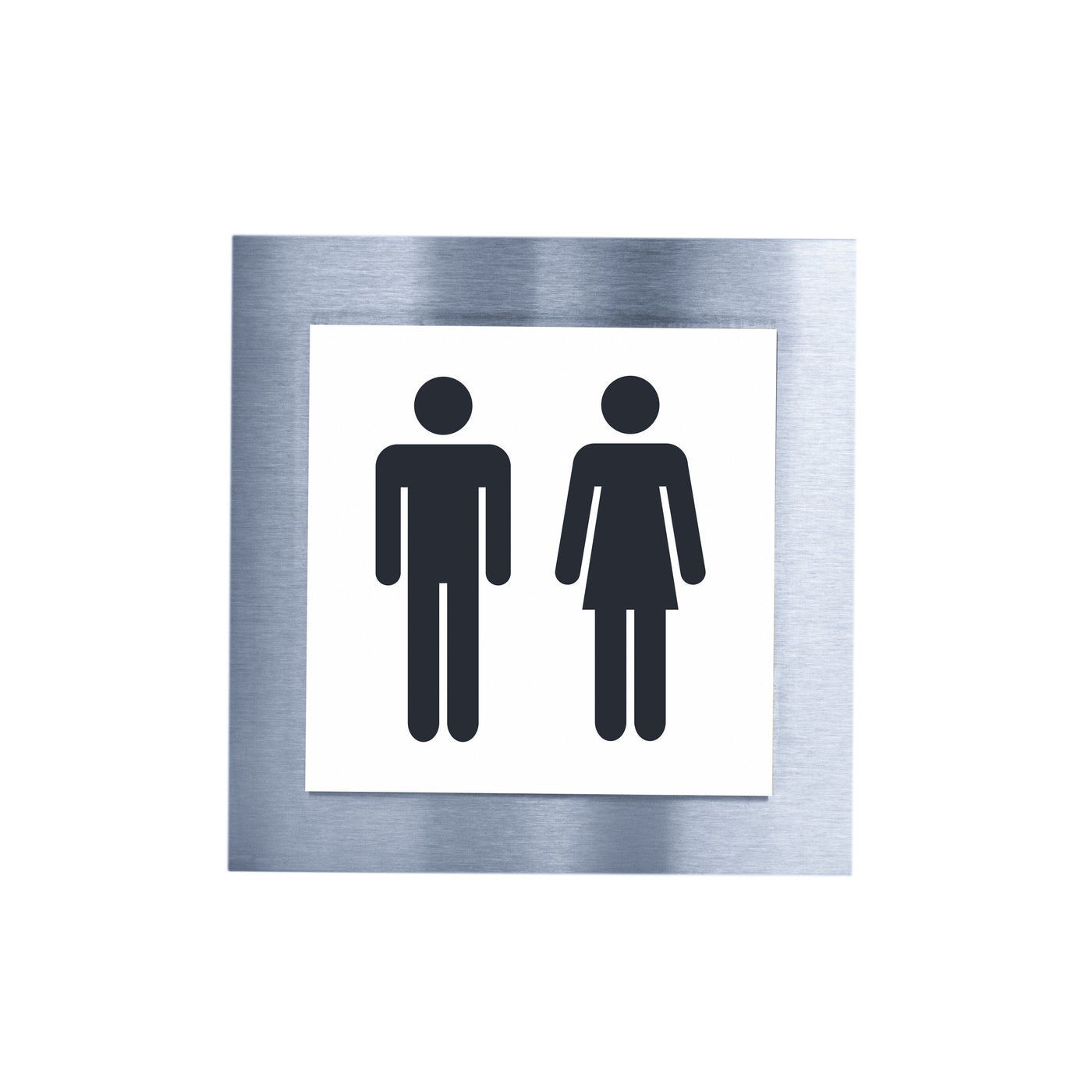All Gender Restroom Signs Bathroom Signs white/black symbol Bsign