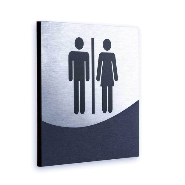 Bathroom Signs Steel All Gender Bathrooms Sign - "Jure" Design