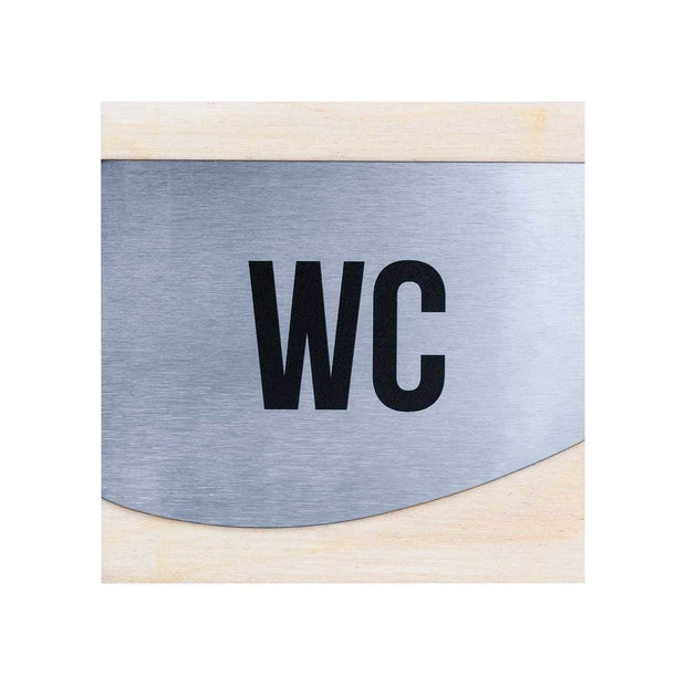 Bathroom Signs Steel All Gender WC Door Sign - "Venture" Design