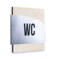 Bathroom Signs Steel WC Sign of Restroom - "Wave" Design - Photo #4