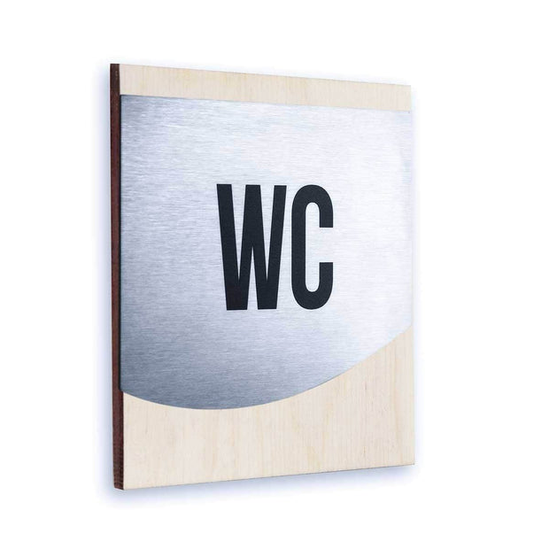 Bathroom Signs Steel All Gender WC Door Sign - "Venture" Design