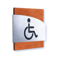 Bathroom Signs Wheelchair Bathroom Sign: Steel Sign — "Wave" Design - Photo #8