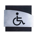 Bathroom Signs Wheelchair Bathroom Sign: Steel Sign — "Wave" Design - Photo #2