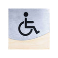 Bathroom Signs Wheelchair Sign for Restroom: Wood & Stainless Steel Plate — "Jure" Design - Photo #3