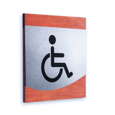 Steel Wheelchair Accessible Restroom Sign Bathroom Signs Redwood Bsign