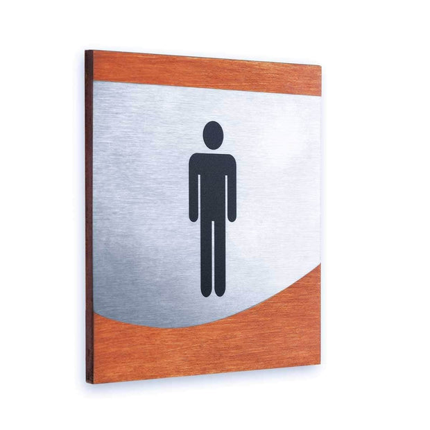 Bathroom Signs Bathroom Door Sign: Steel Sign — "Venture" Design