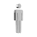 Bathroom Signs Steel Restroom Sign for Man - "Single" Design - Photo #1
