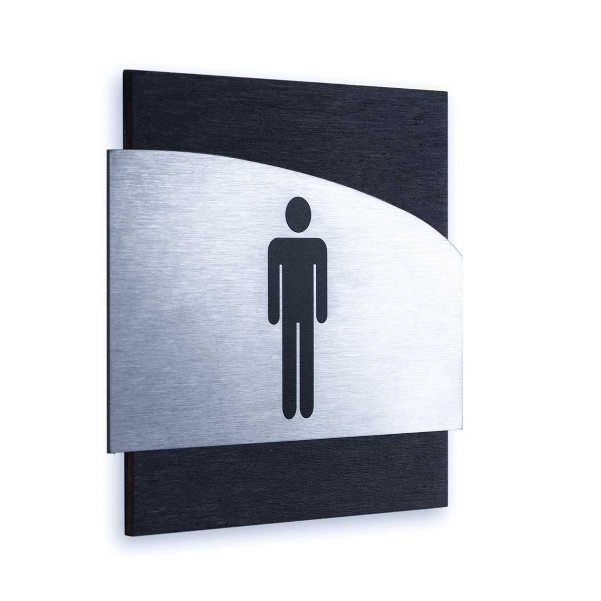 Steel Men Restroom Door Signs Bathroom Signs Dark Wenge Bsign