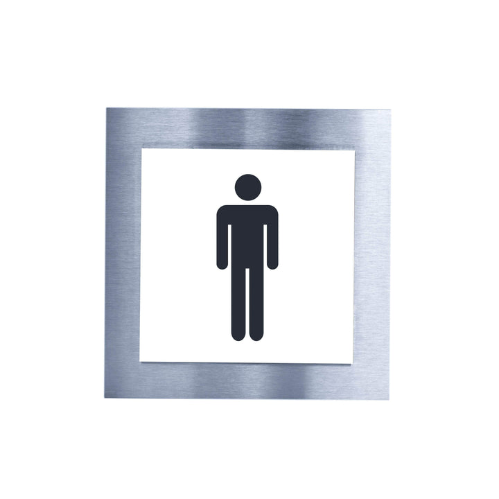 Bathroom Signs Men's Bathroom Sign: Steel Sign — "Modern" Design