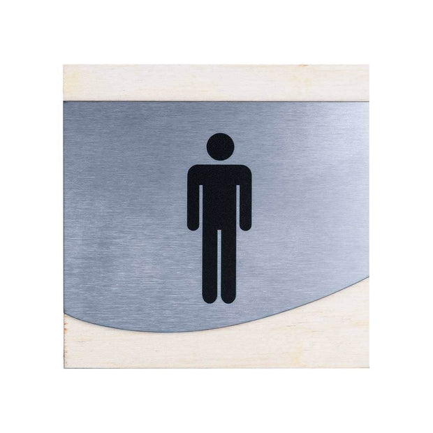 Bathroom Signs Bathroom Door Sign: Steel Sign — "Venture" Design