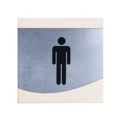 Steel Door Signs for Bathroom Bathroom Signs Natural wood Bsign